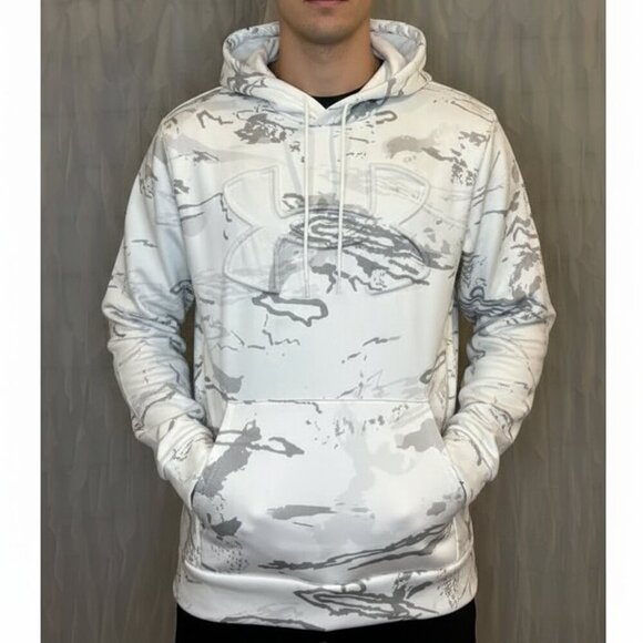 Under Armour Other - Under Armour Men’s Hoodie Size L – White Camo Pullover Sweatshirt